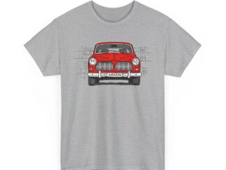 T-Shirt, Volvo Amazon, Strichzeichnung, Rot, personalisierbar