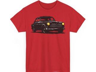 T-Shirt, Volvo Amazon, Kritzel-Kratzel-Auto, großer feiner Druck