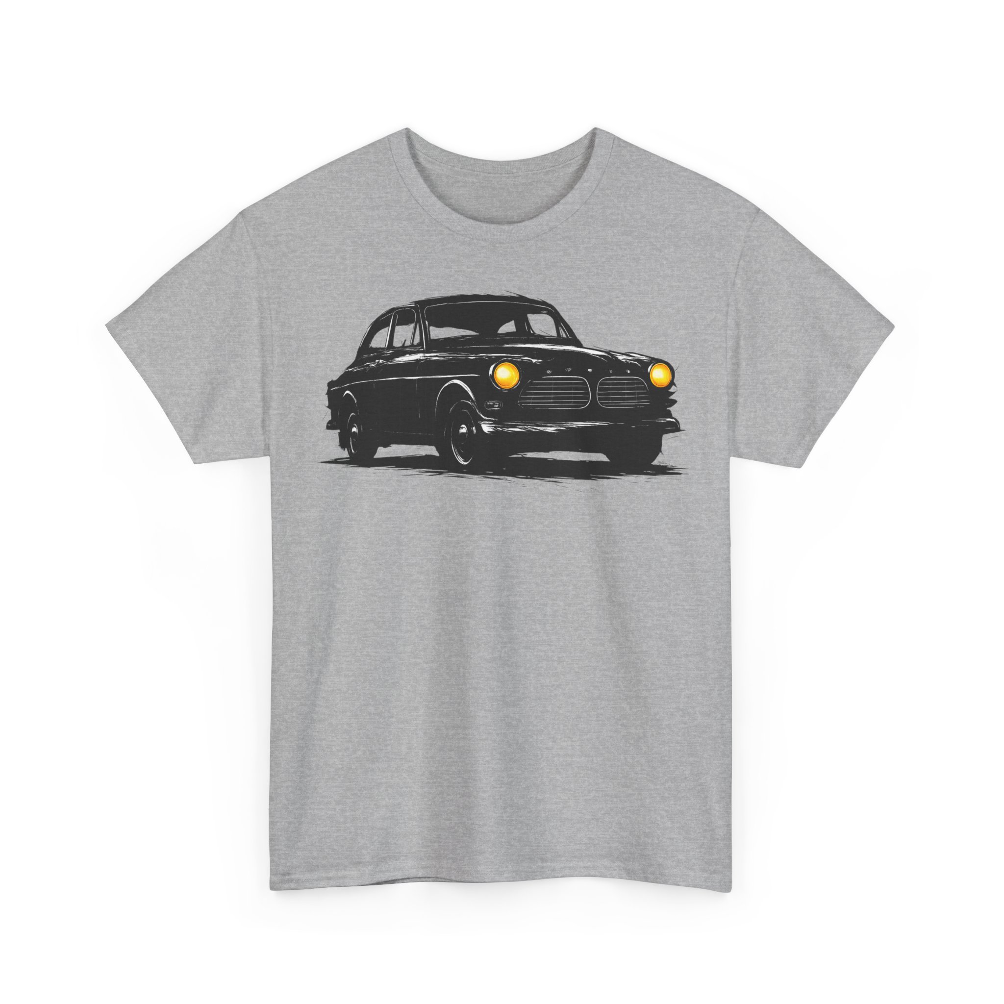 T-Shirt, Volvo Amazon, Kritzel-Kratzel-Auto, großer feiner Druck – Bild 4