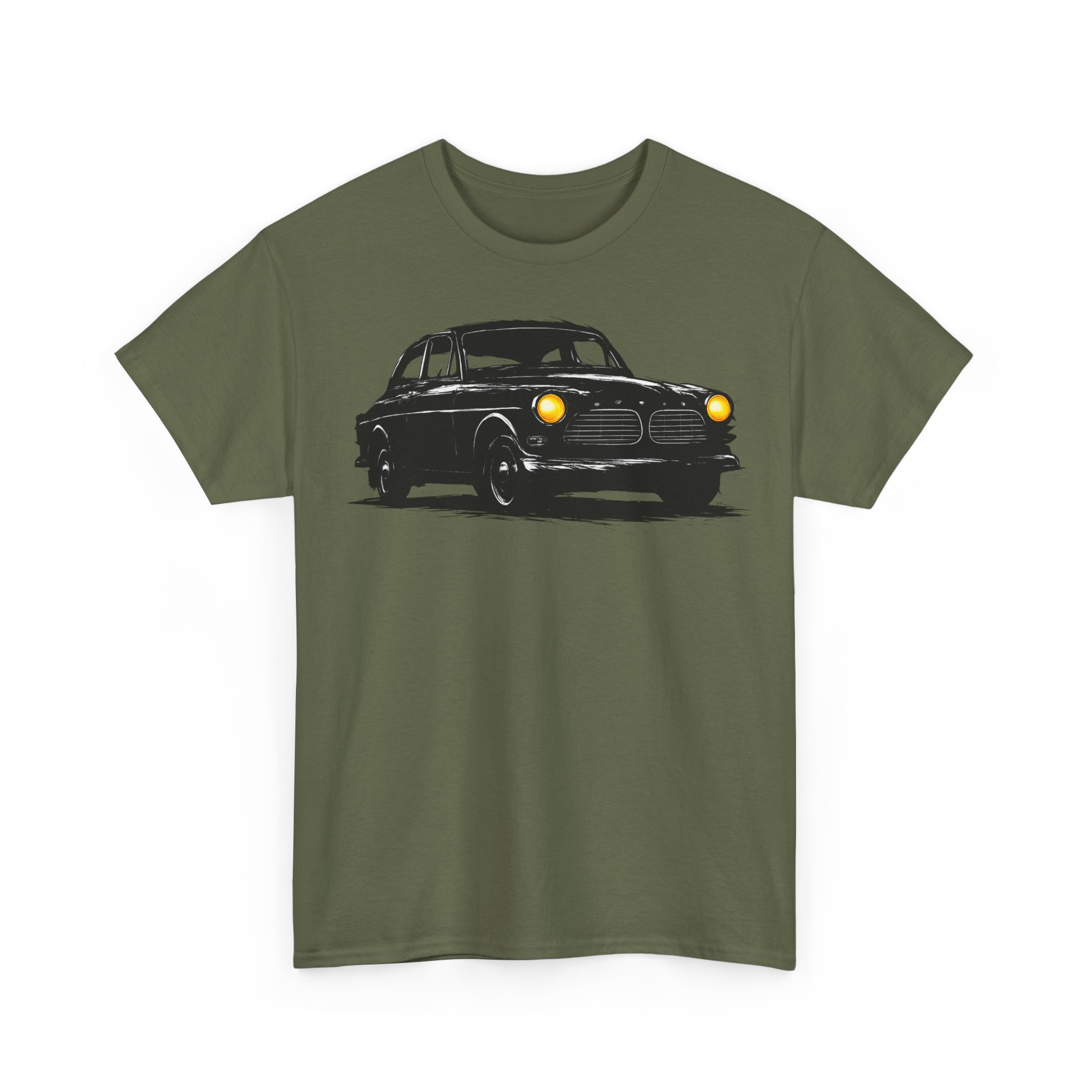 T-Shirt, Volvo Amazon, Kritzel-Kratzel-Auto, großer feiner Druck – Bild 7