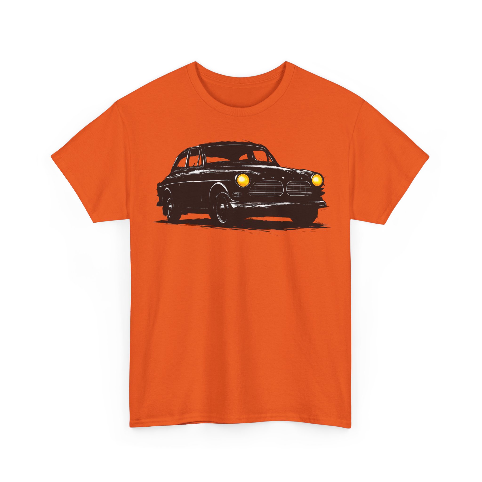 T-Shirt, Volvo Amazon, Kritzel-Kratzel-Auto, großer feiner Druck – Bild 6