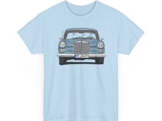 T-Shirt, Mercedes W110, Heckflosse, Strichzeichnung, Blau, PF DW 67H