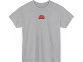 T-Shirt, Porsche 968, Strichzeichnung, Rot, klein mittig