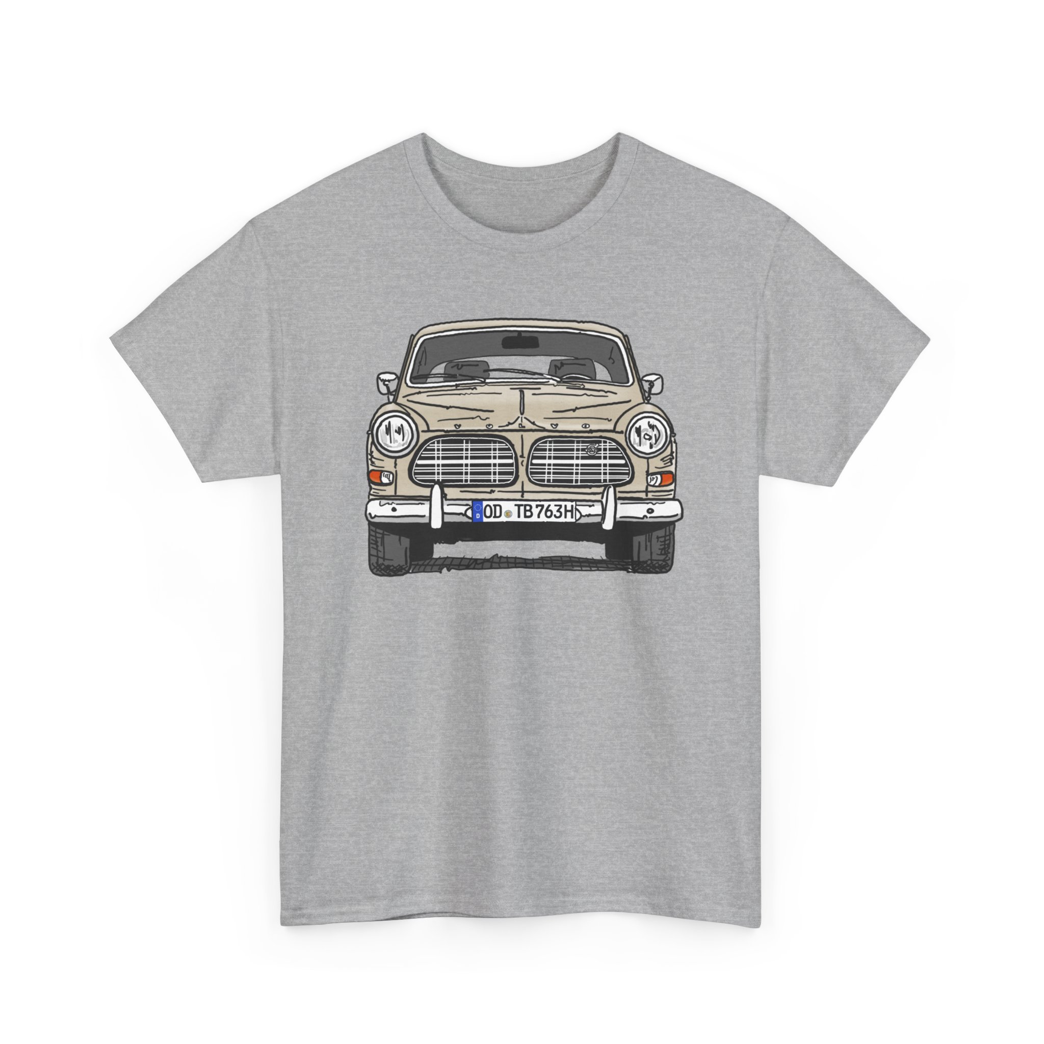 T-Shirt, Volvo Amazon, Strichzeichnung, Beige, OD TB 763H