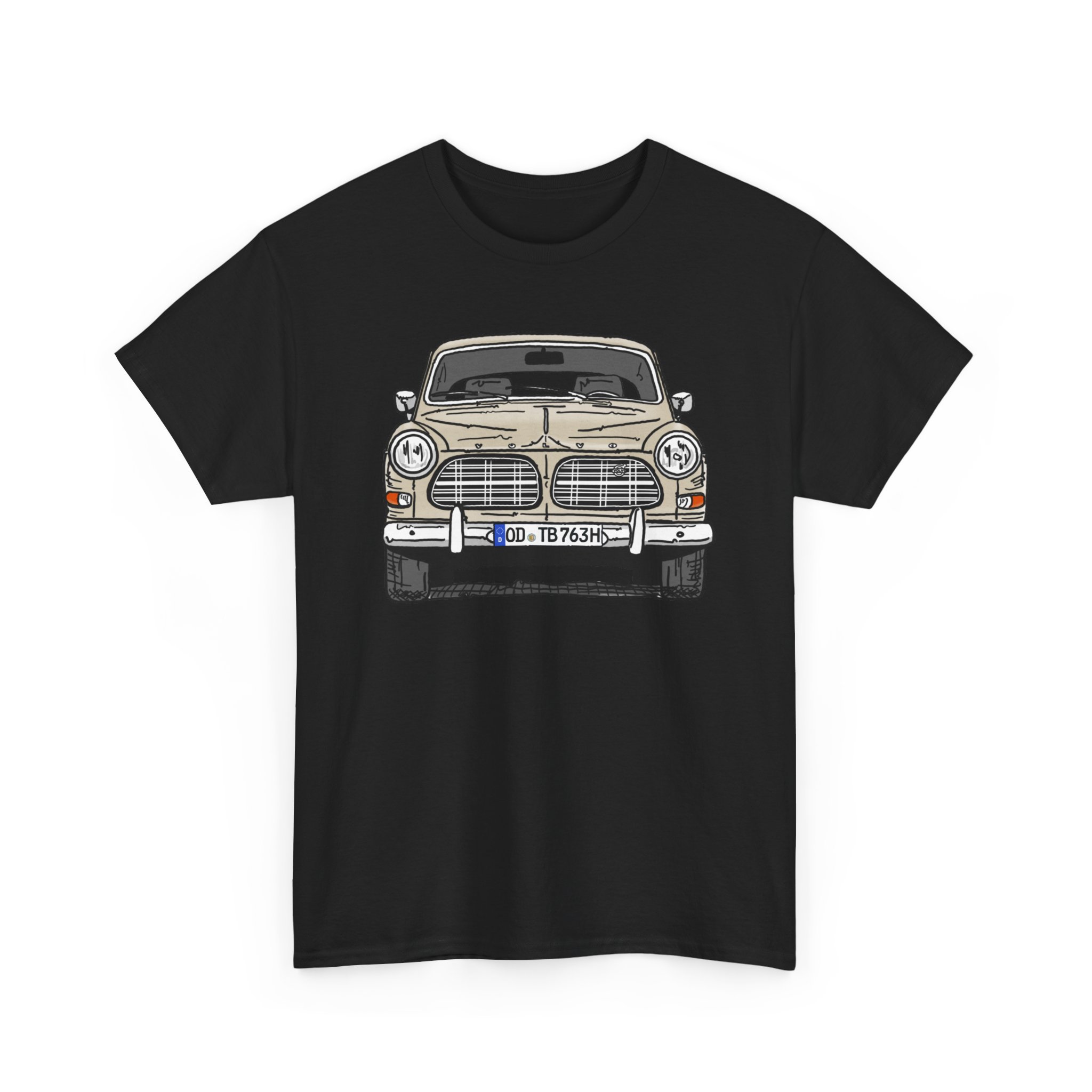 T-Shirt, Volvo Amazon, Strichzeichnung, Beige, OD TB 763H – Bild 2