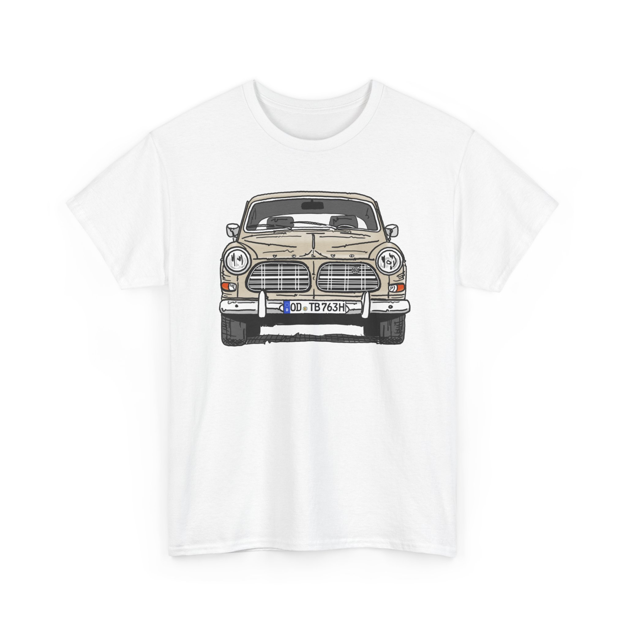 T-Shirt, Volvo Amazon, Strichzeichnung, Beige, OD TB 763H – Bild 3