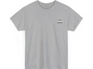 T-Shirt, Porsche 968, Strichzeichnung, Weiß, Logo links