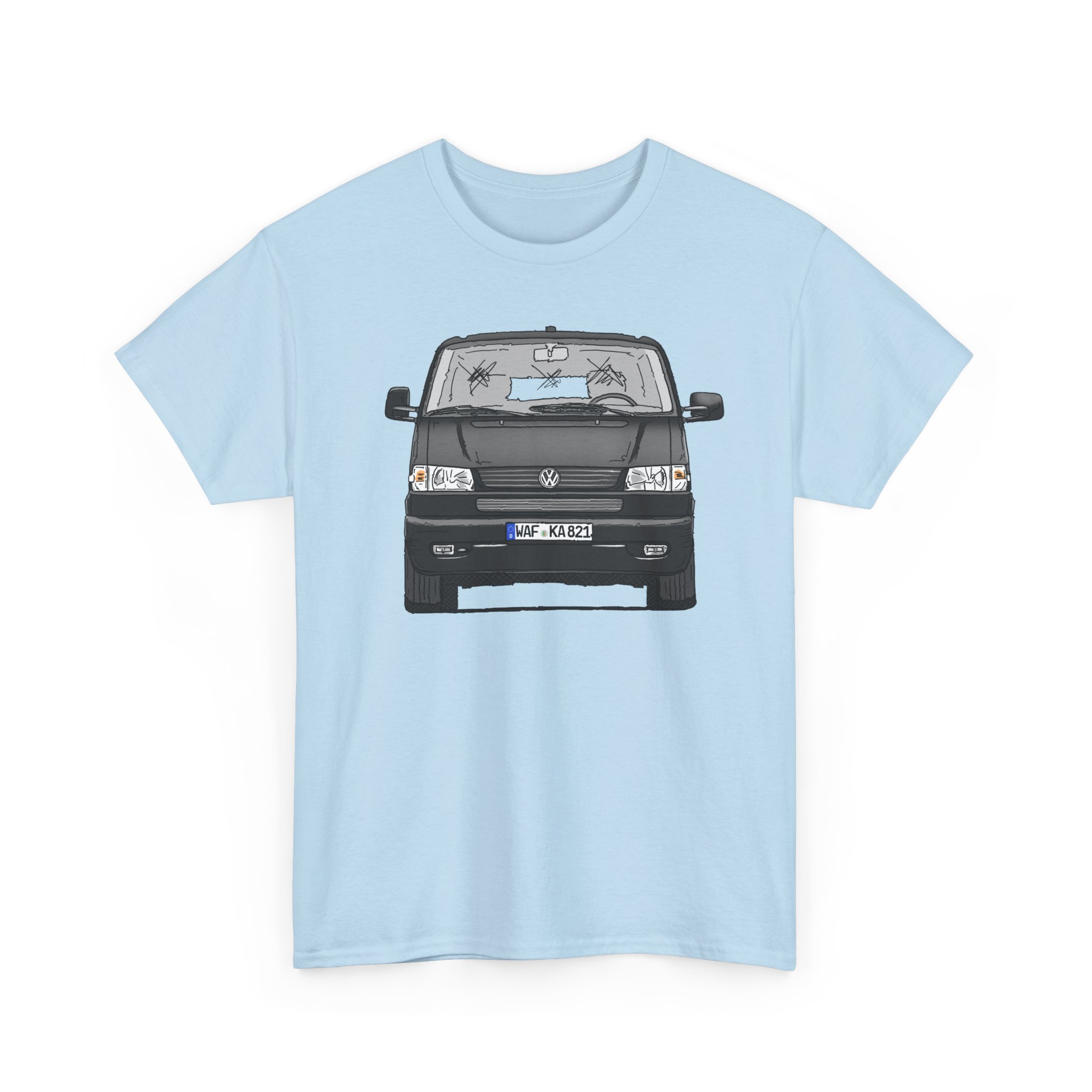 T-Shirt, VW T4 GP, Bulli, Strichzeichnung, Schwarz, WAF KA 821 – Bild 4