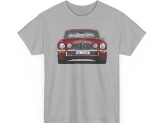 T-Shirt, Jaguar XJ6, Serie 2, Strichzeichnung, Rot, BI XJ 69
