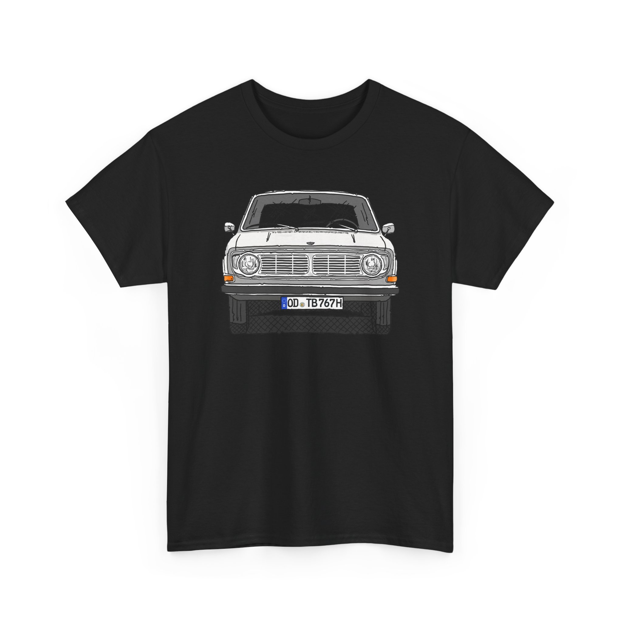 T-Shirt, Volvo 140/142, Strichzeichnung, Weiß, OD TB 767H – Bild 8