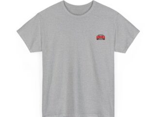T-Shirt, Porsche 968, Strichzeichnung, Rot, Logo links