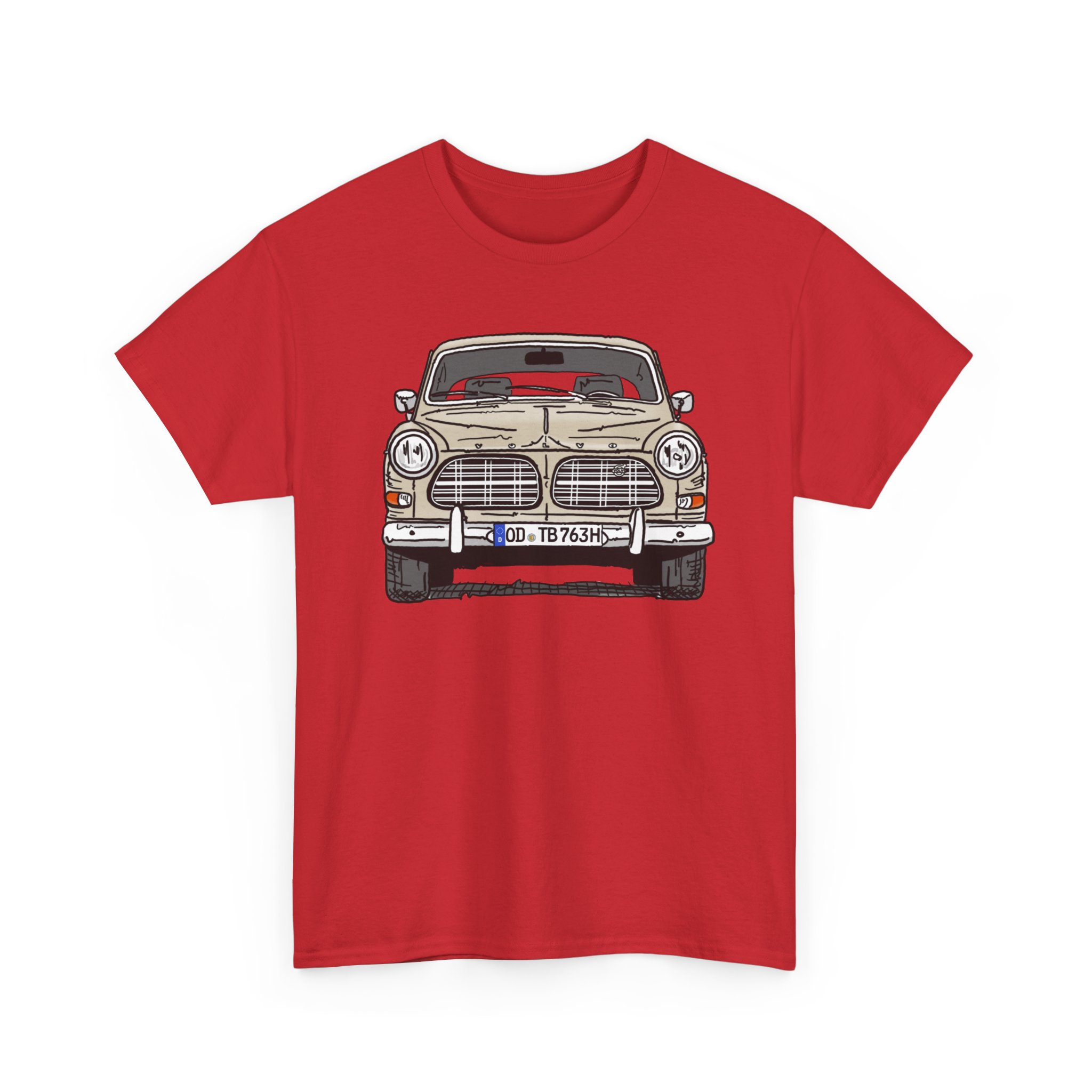 T-Shirt, Volvo Amazon, Strichzeichnung, Beige, OD TB 763H – Bild 9