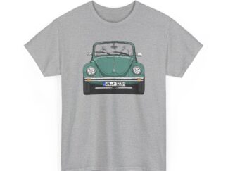 T-Shirt, VW Käfer Cabrio, 1303, Strichzeichnung, Grün, WN H 123 H