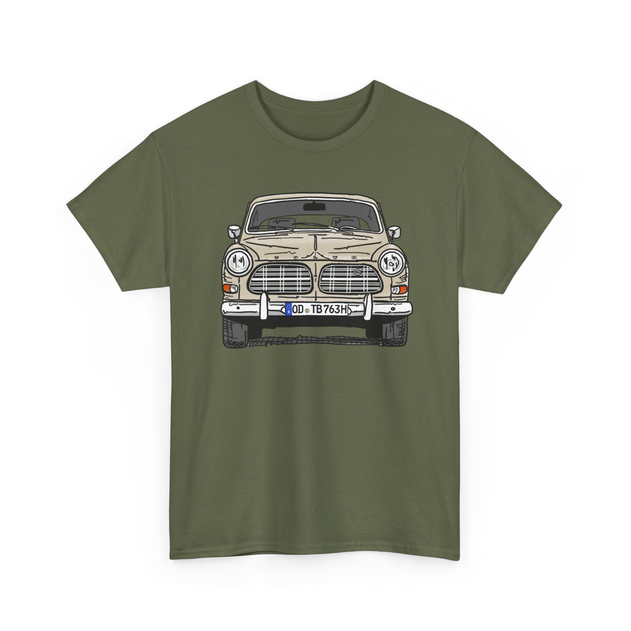 T-Shirt, Volvo Amazon, Strichzeichnung, Beige, OD TB 763H – Bild 4