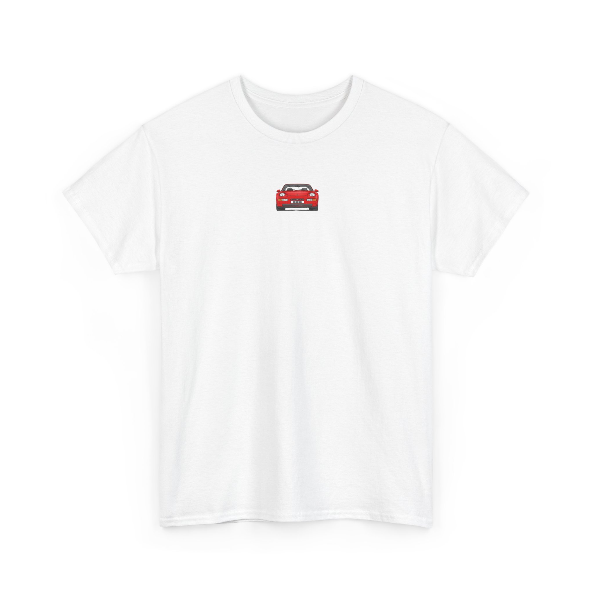 T-Shirt, Porsche 968, Strichzeichnung, Rot, klein mittig – Bild 4