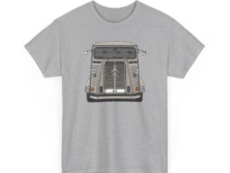 T-Shirt, Citroen H, Strichzeichnung, Grau, eigenes Kennzeichen möglich