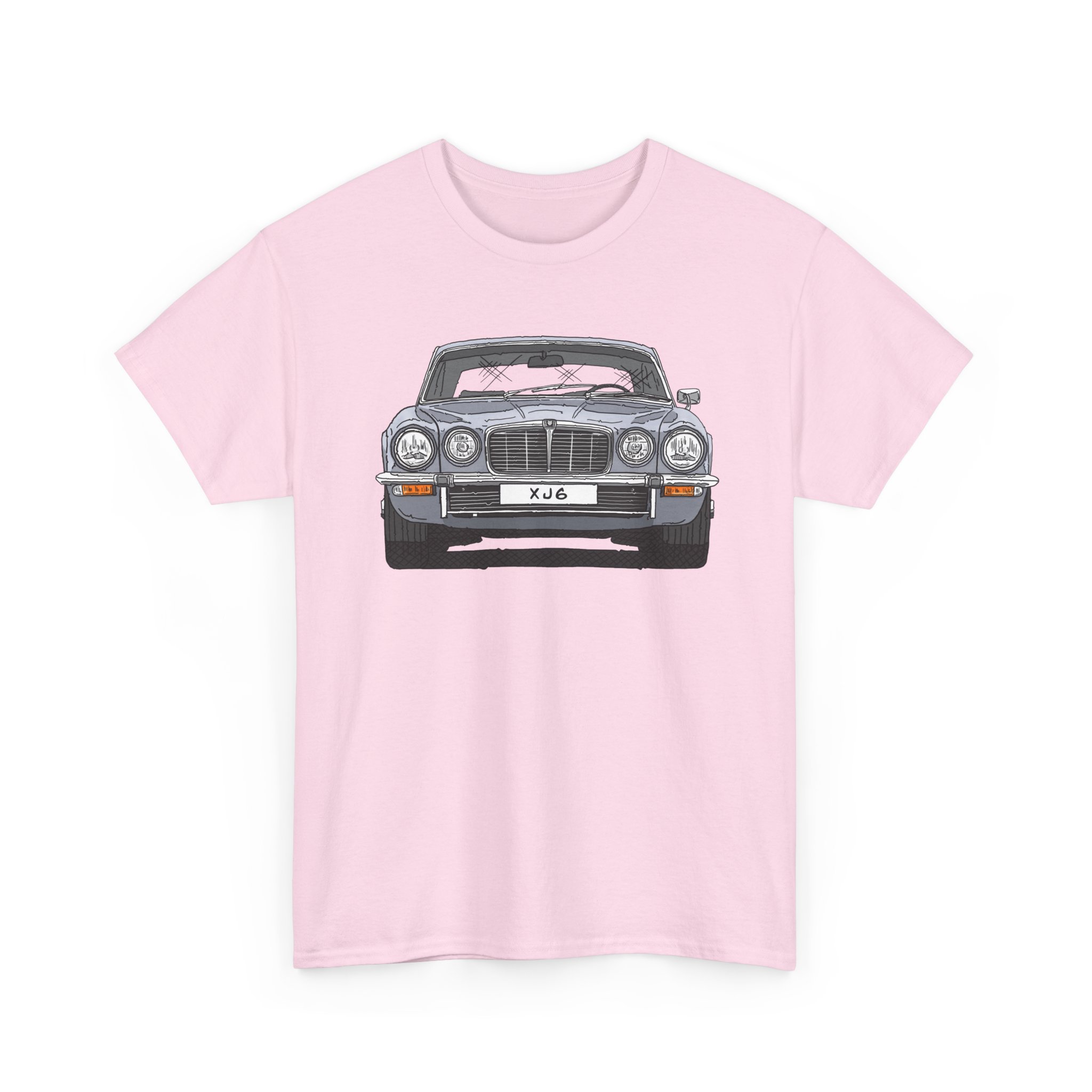 T-Shirt, Jaguar XJ6, Serie 2, Strichzeichnung, Silber, eigenes Kennzeichen möglich – Bild 10