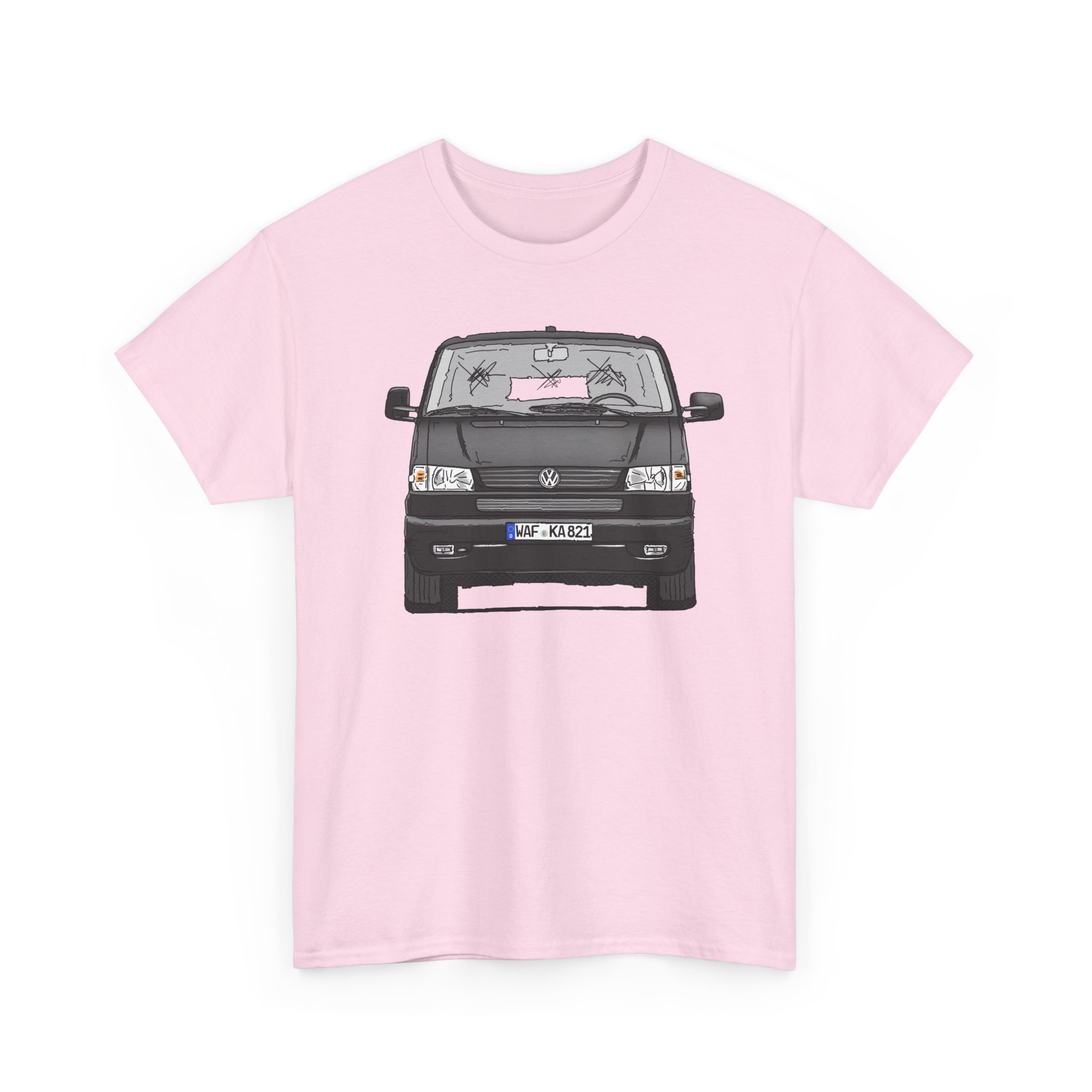 T-Shirt, VW T4 GP, Bulli, Strichzeichnung, Schwarz, WAF KA 821 – Bild 2