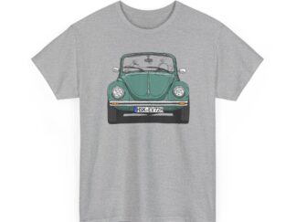 T-Shirt, VW Käfer Cabrio, 1303, Strichzeichnung, Grün, HSK EV 72H