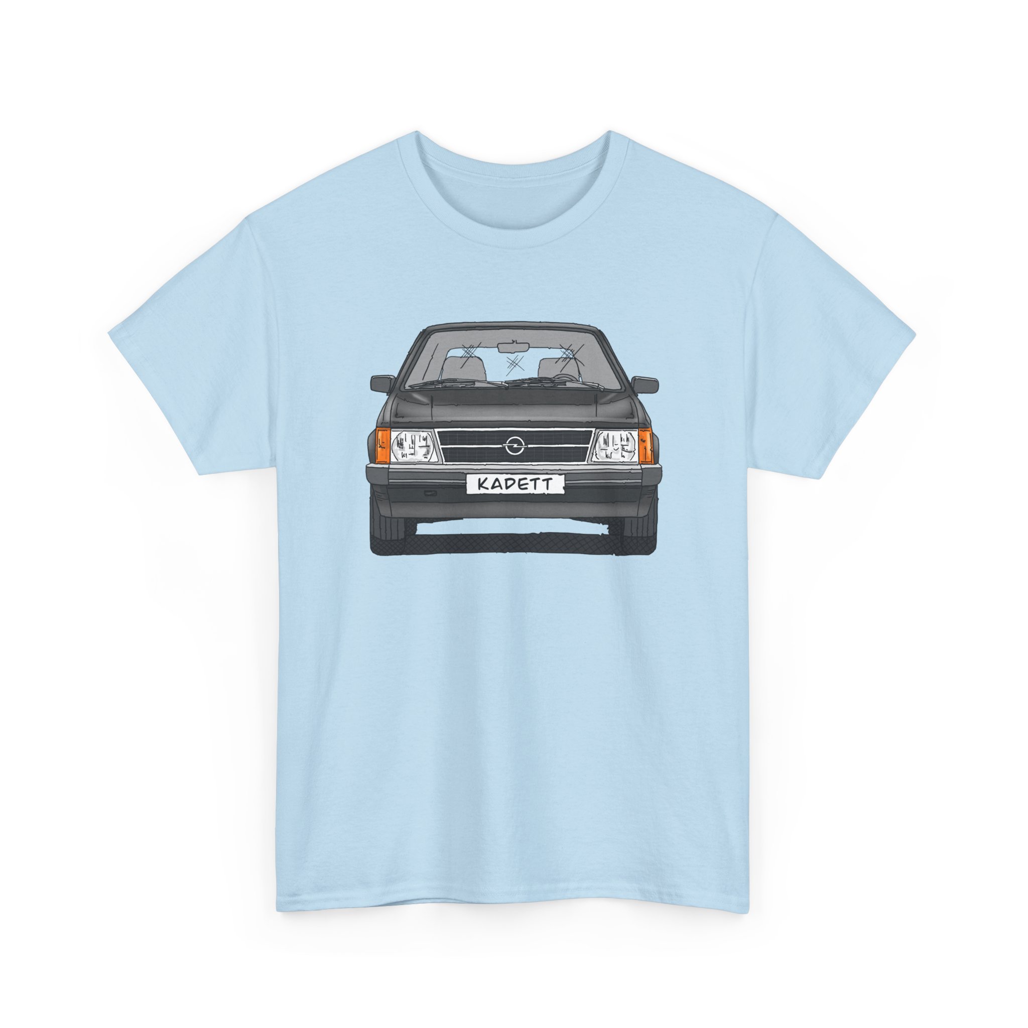 T-Shirt, Opel Kadett D, Strichzeichnung, Schwarz, mit Kennzeichen personalisierbar – Bild 15