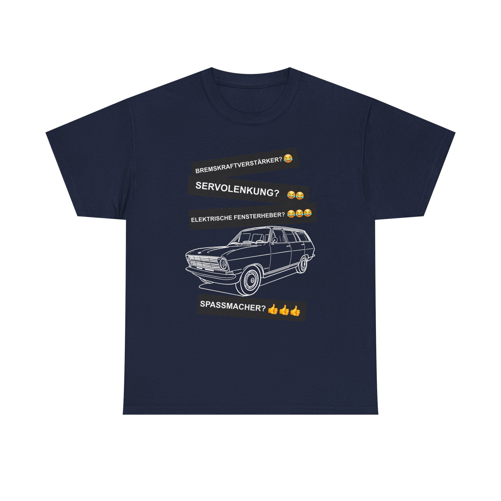 T-Shirt, Opel Kadett B Caravan, Weiß, Deutscher Text, Spaßmacher – Bild 25