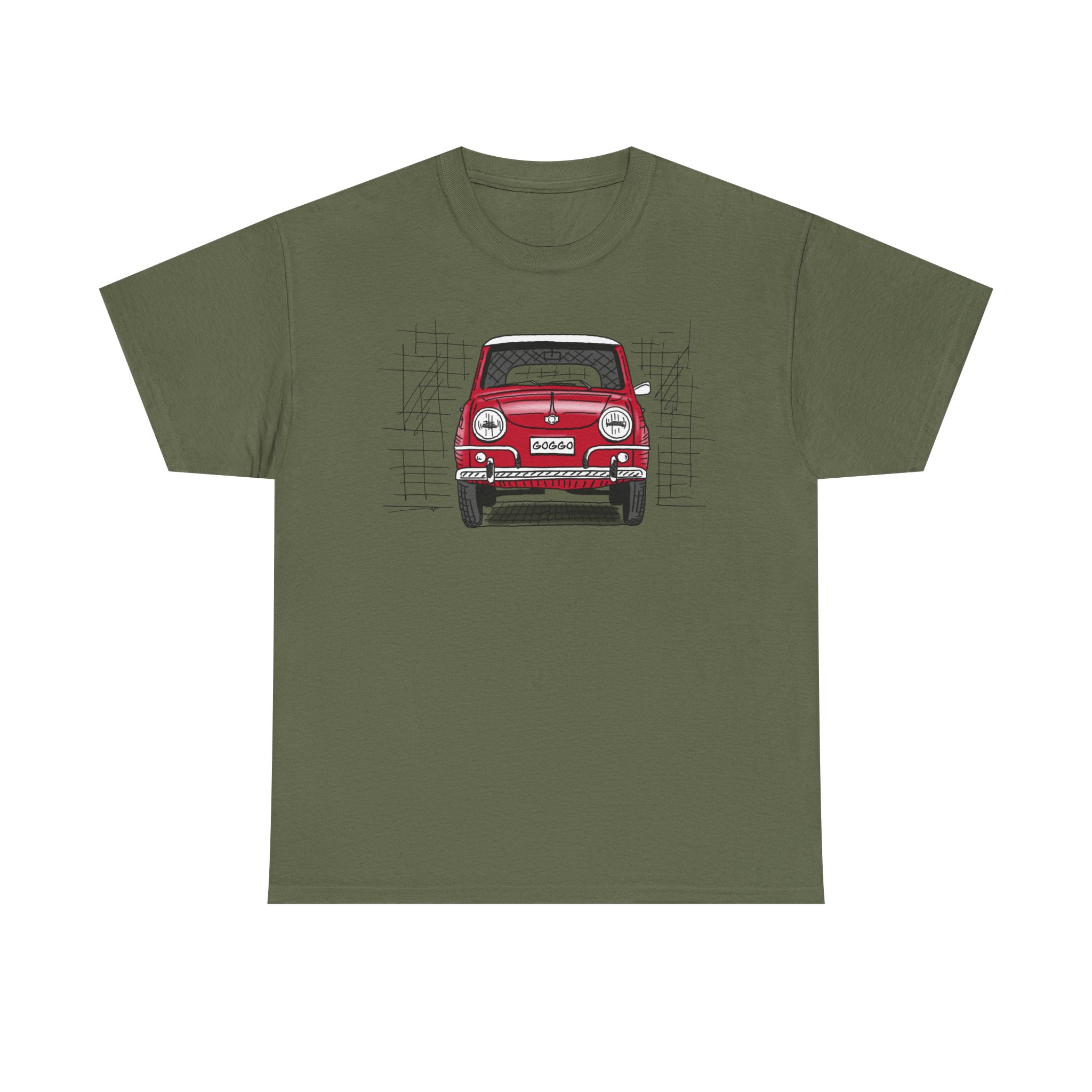 T-Shirt, Goggo, Strichzeichnung, Rot, personalisierbar – Bild 21