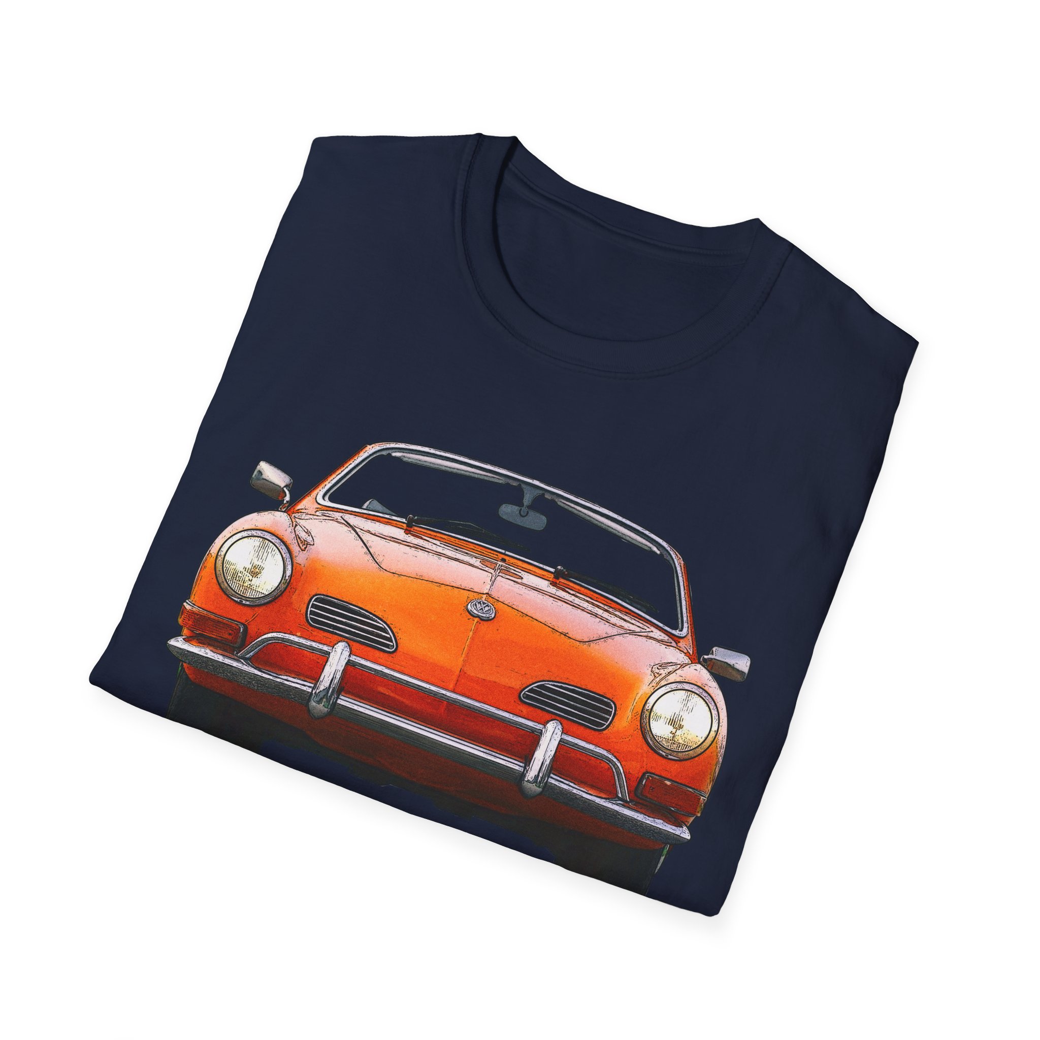 T-Shirt, Karmann-Ghia Typ14 Cabriolet, Orange, beidseitig bedruckt, mit Kennzeichen personalisierbar – Bild 32