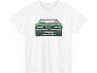 T-Shirt, Alfa Romeo Montreal, Strichzeichnung, Grün, eigenes Kennzeichen möglich