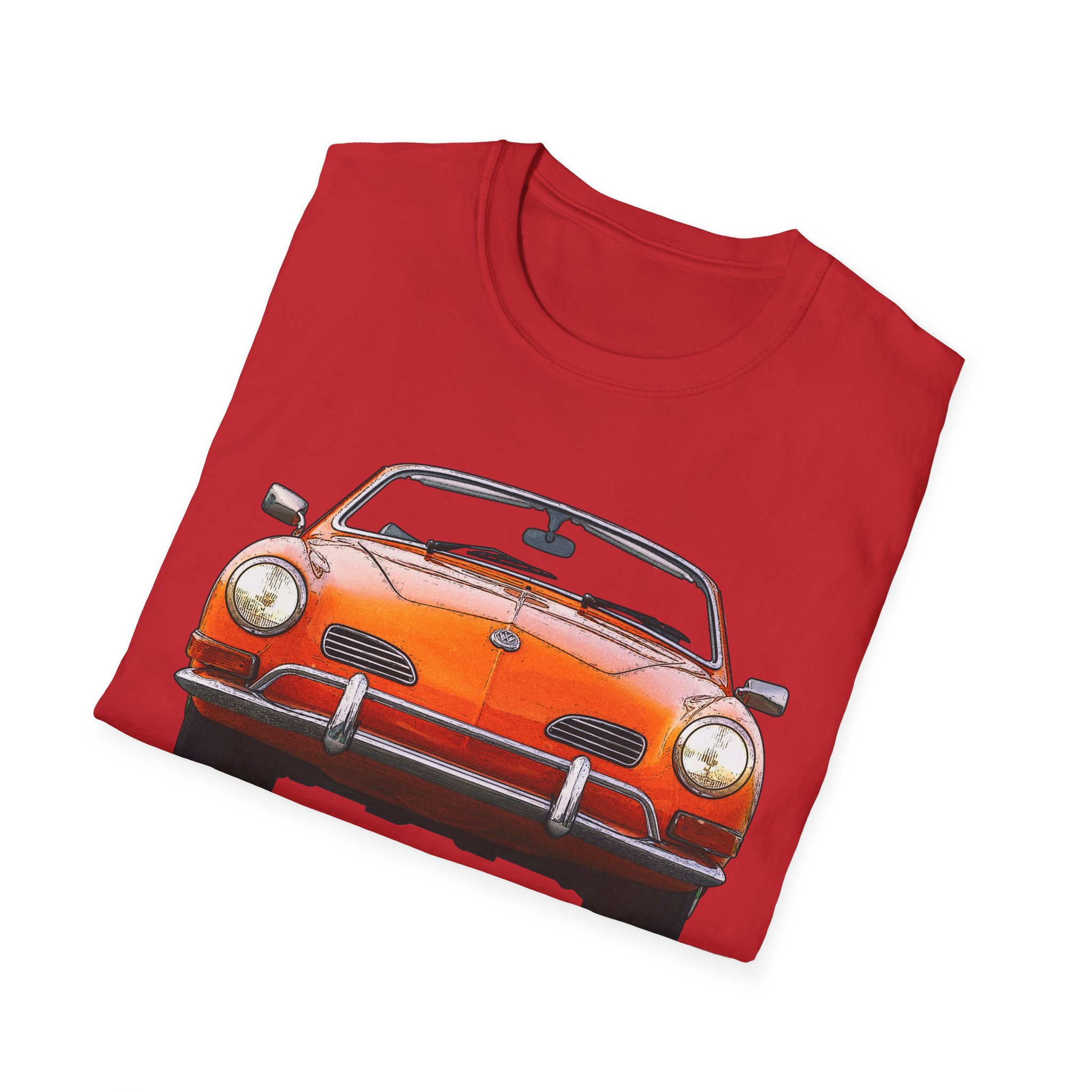 T-Shirt, Karmann-Ghia Typ14 Cabriolet, Orange, beidseitig bedruckt, mit Kennzeichen personalisierbar – Bild 36