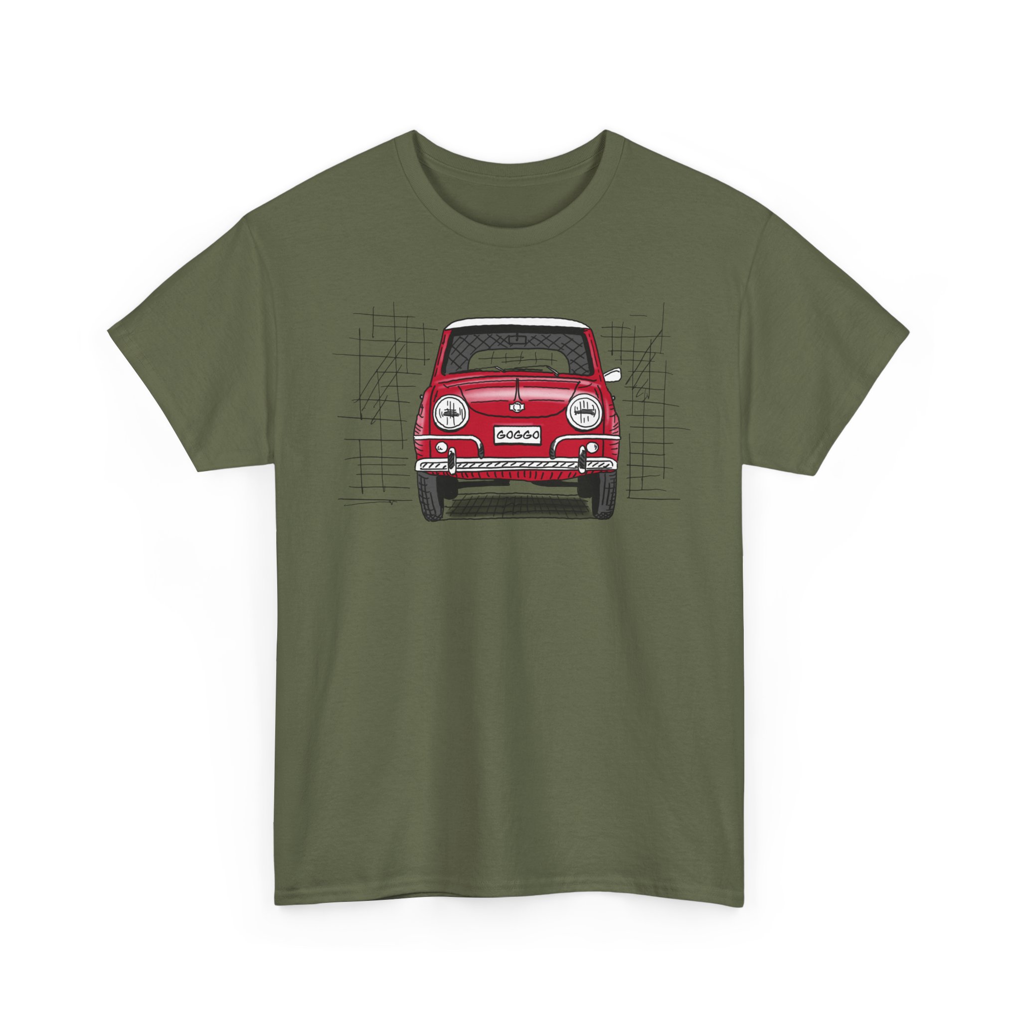 T-Shirt, Goggo, Strichzeichnung, Rot, personalisierbar – Bild 23
