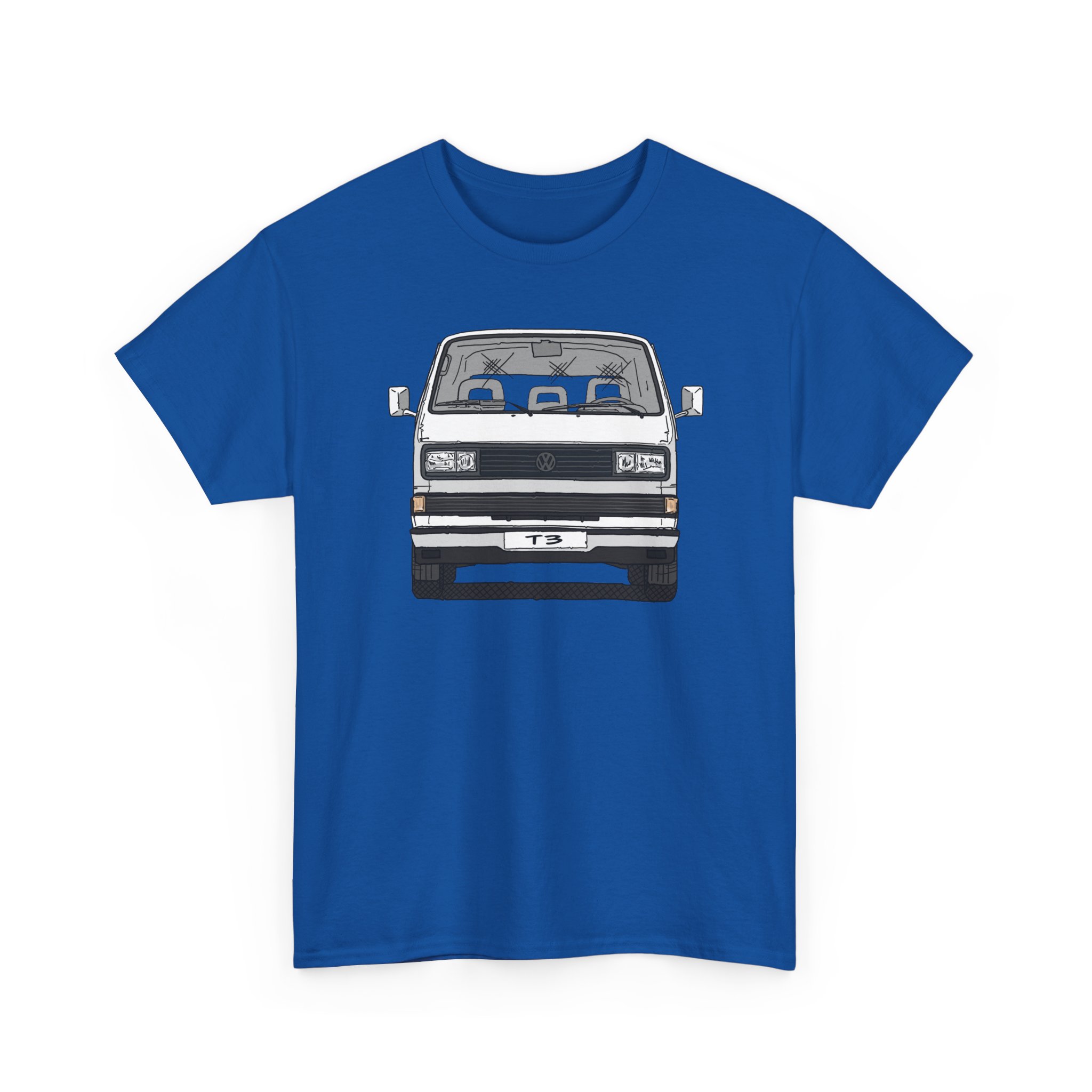 T-Shirt, VW T3, Bulli, VW Bus, Südafrika, Strichzeichnung, Weiß, mit Kennzeichen personalisierbar – Bild 6