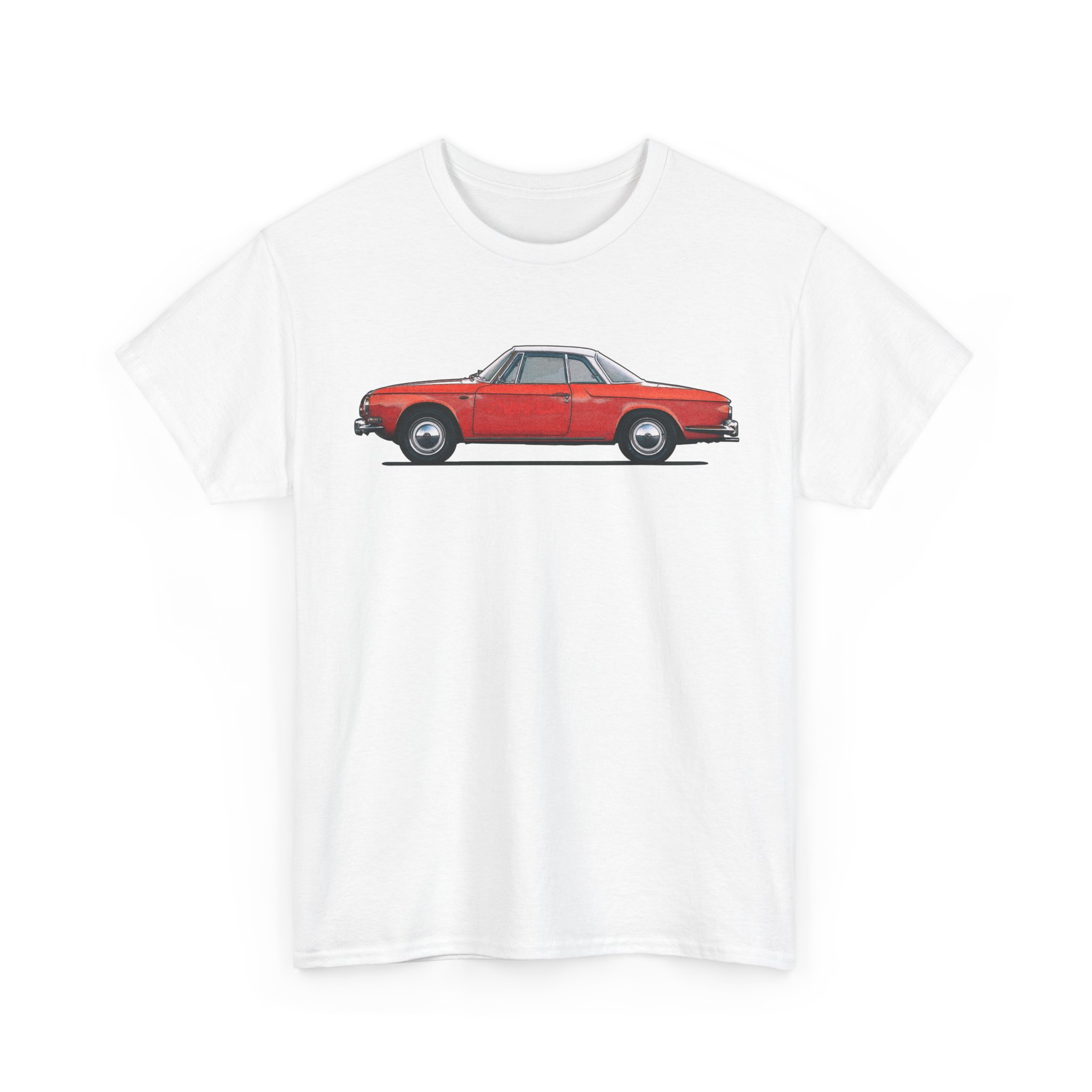 T-Shirt, Karmann Ghia Typ 34, Seitenansicht, Rot – Bild 2
