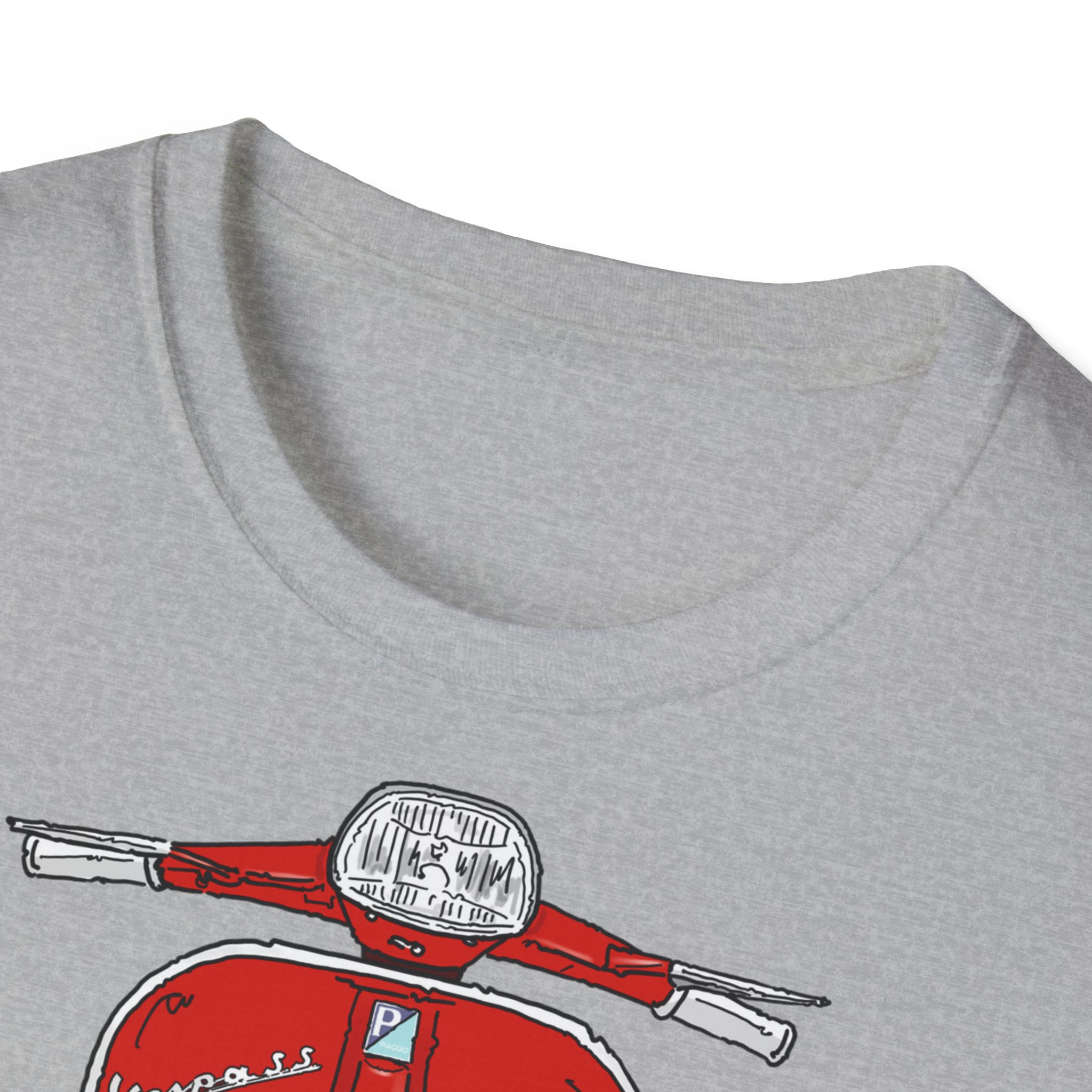 T-Shirt, Vespa Super Sport, 180 SS, Rot, Strichzeichnung – Bild 11
