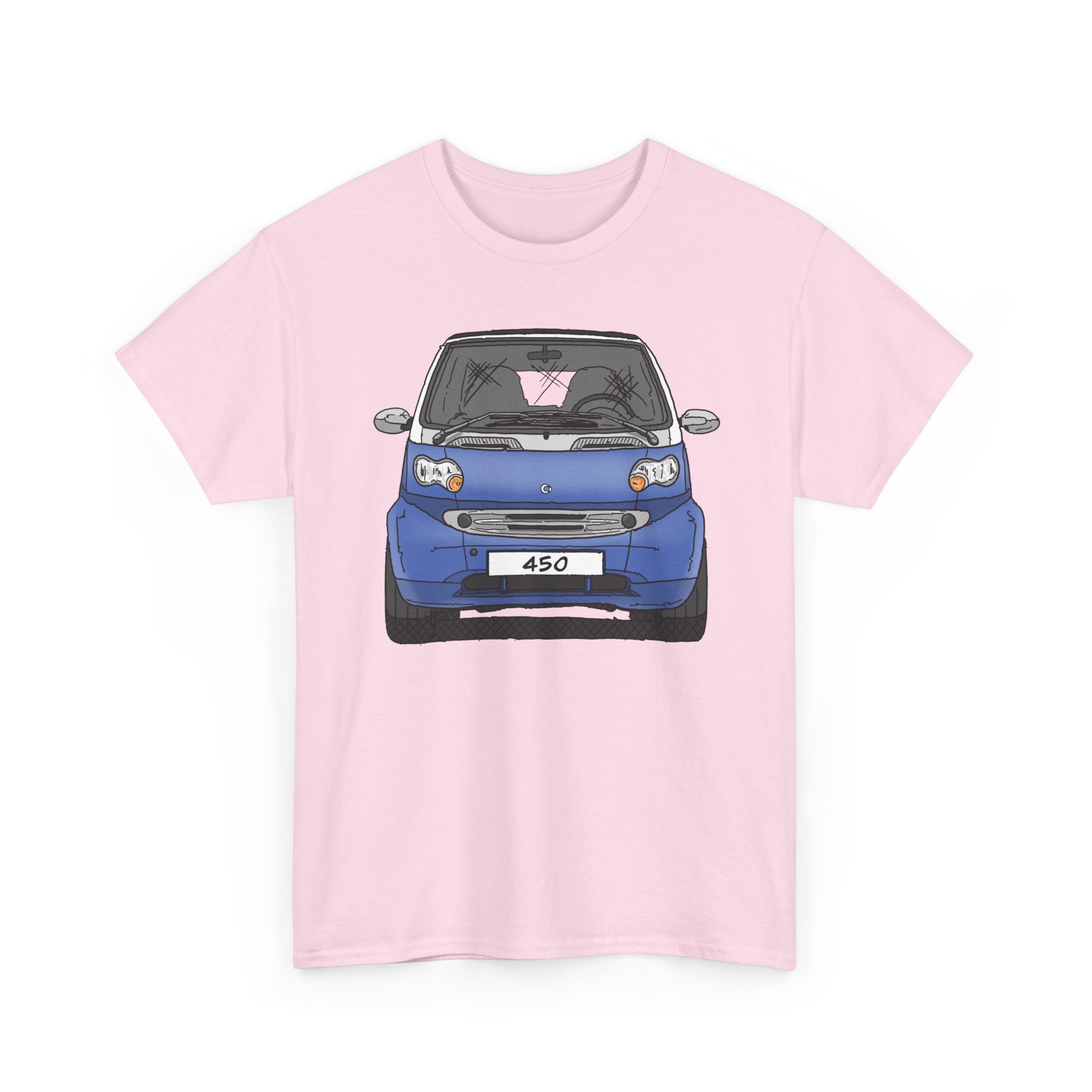T-Shirt, Smart 450 FL, Strichzeichnung, Blau, eigenes Kennzeichen möglich – Bild 11