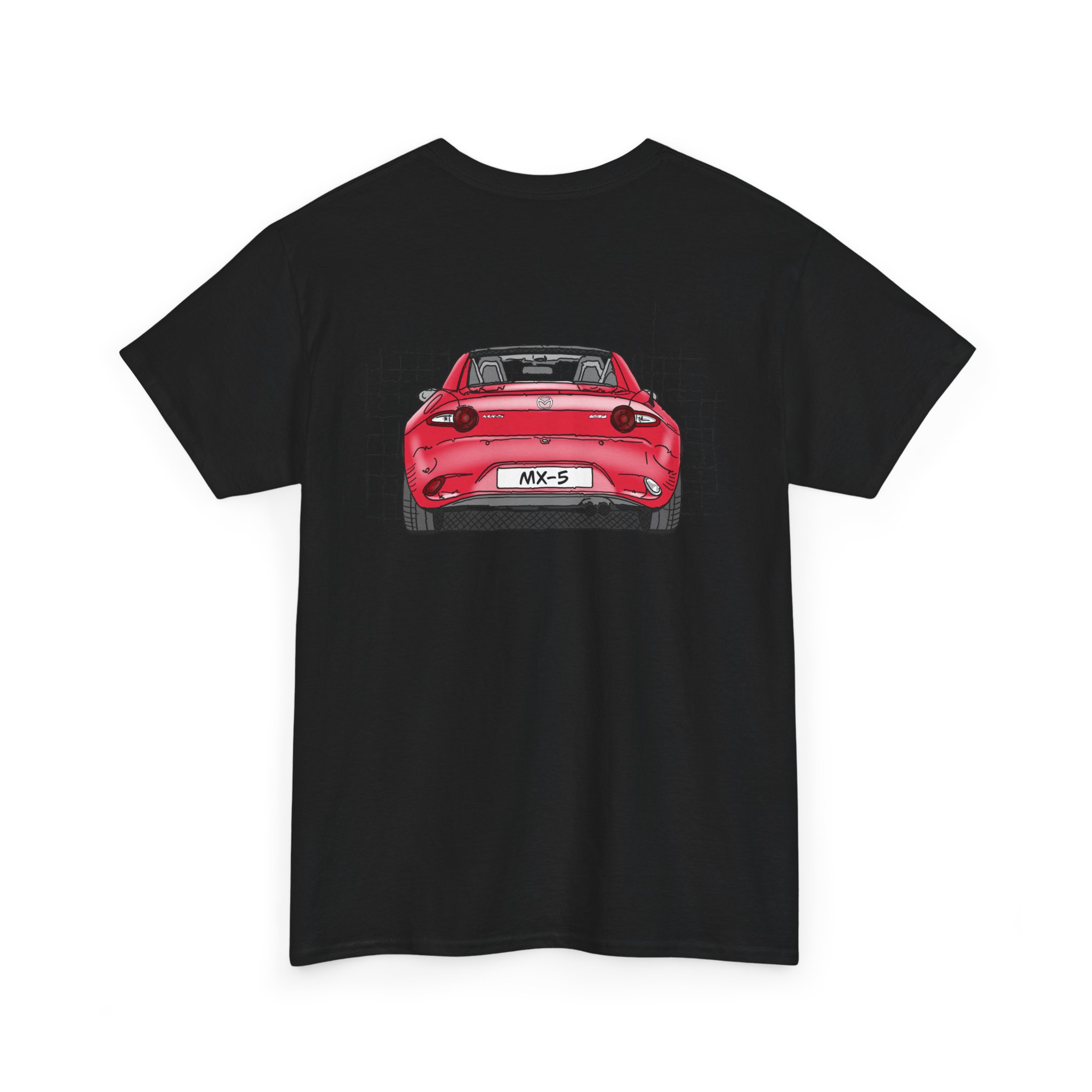 T-Shirt, Mazda MX-5 ND RF, Strichzeichnung, Rot, beidseitig – Bild 40