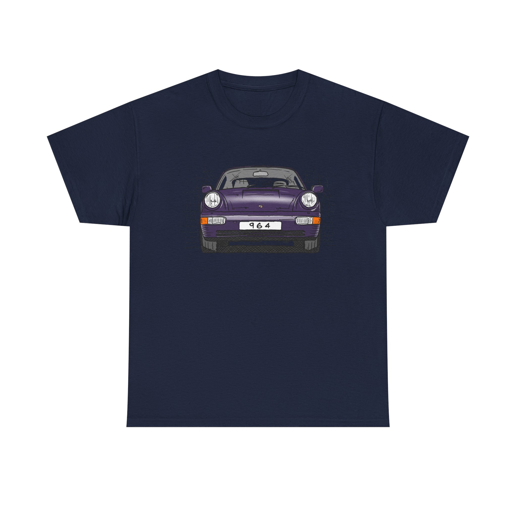 T-Shirt, Porsche 911, 964 Coupé, Strichzeichnung, Viola (30 Jahre Jubi), personalisierbar – Bild 33