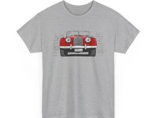 T-Shirt, Morgan, Strichzeichnung, Rot, personalisierbar