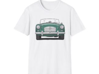 T-Shirt, MGA, Strichzeichnung, Türkis, mit Kennzeichen personalisierbar