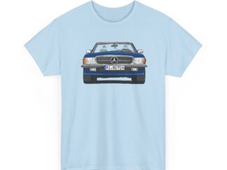 T-Shirt, Mercedes SL R107, Strichzeichnung, Blau, PI RO 71H