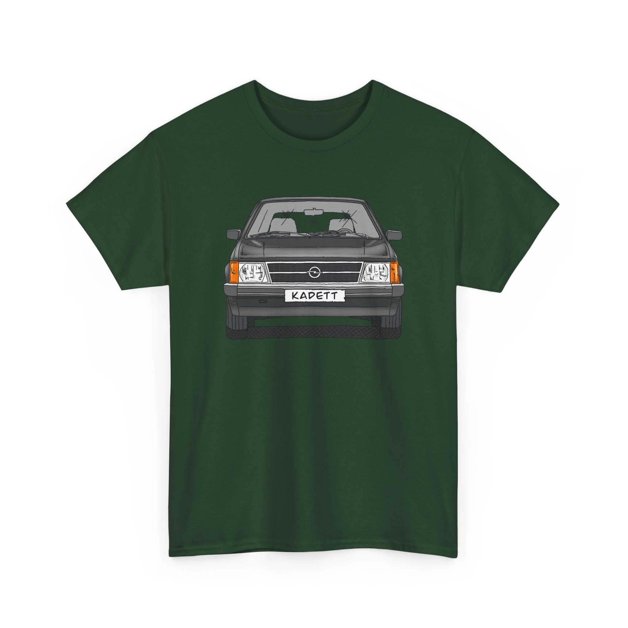 T-Shirt, Opel Kadett D, Strichzeichnung, Schwarz, mit Kennzeichen personalisierbar – Bild 59