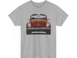 T-Shirt, VW Käfer Cabrio, 1302, Strichzeichnung, Braun