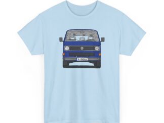T-Shirt, VW T3, Bulli, VW Bus, Strichzeichnung, Blau, A VW86H