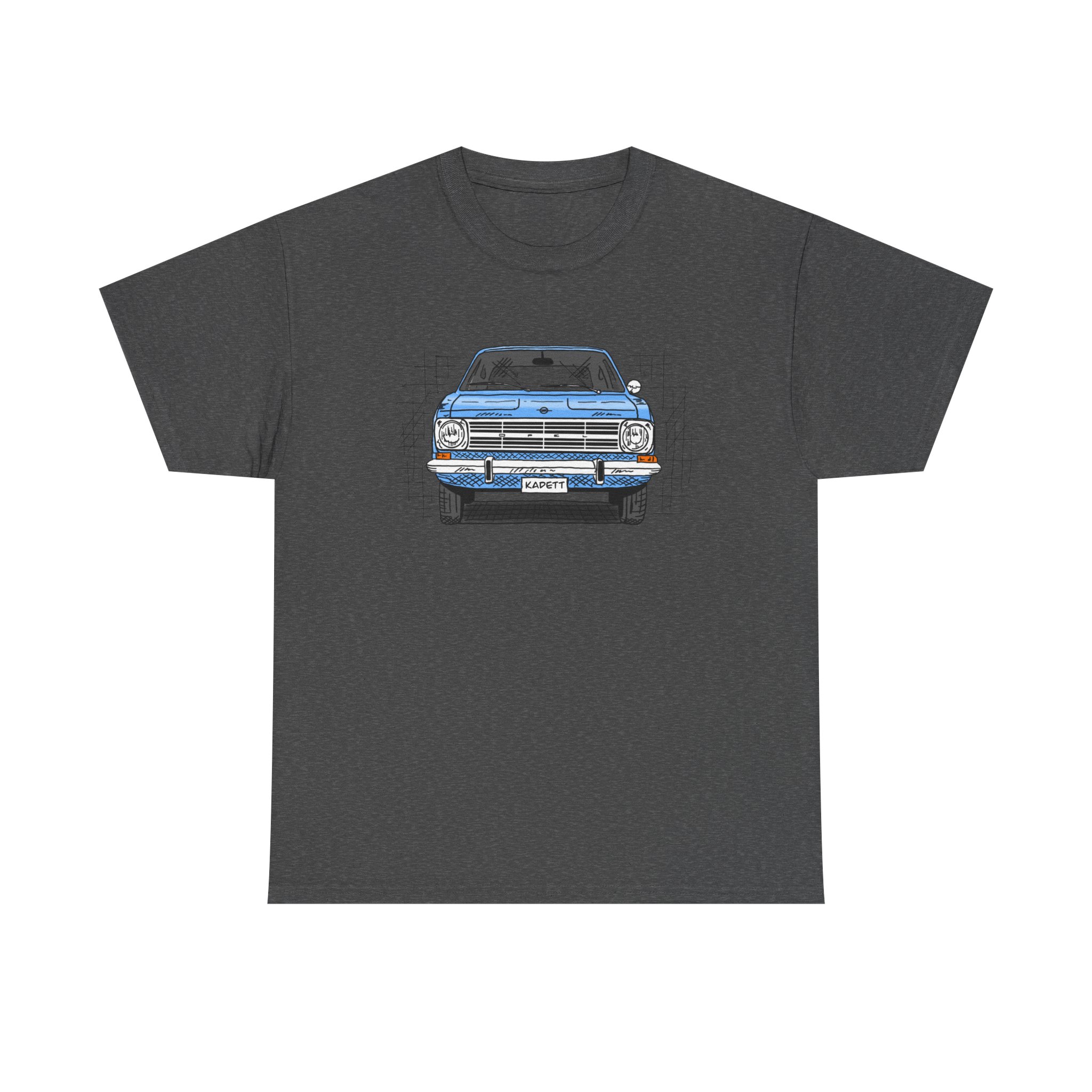 T-Shirt, Opel Kadett B, Strichzeichnung, Blau, personalisierbar – Bild 21