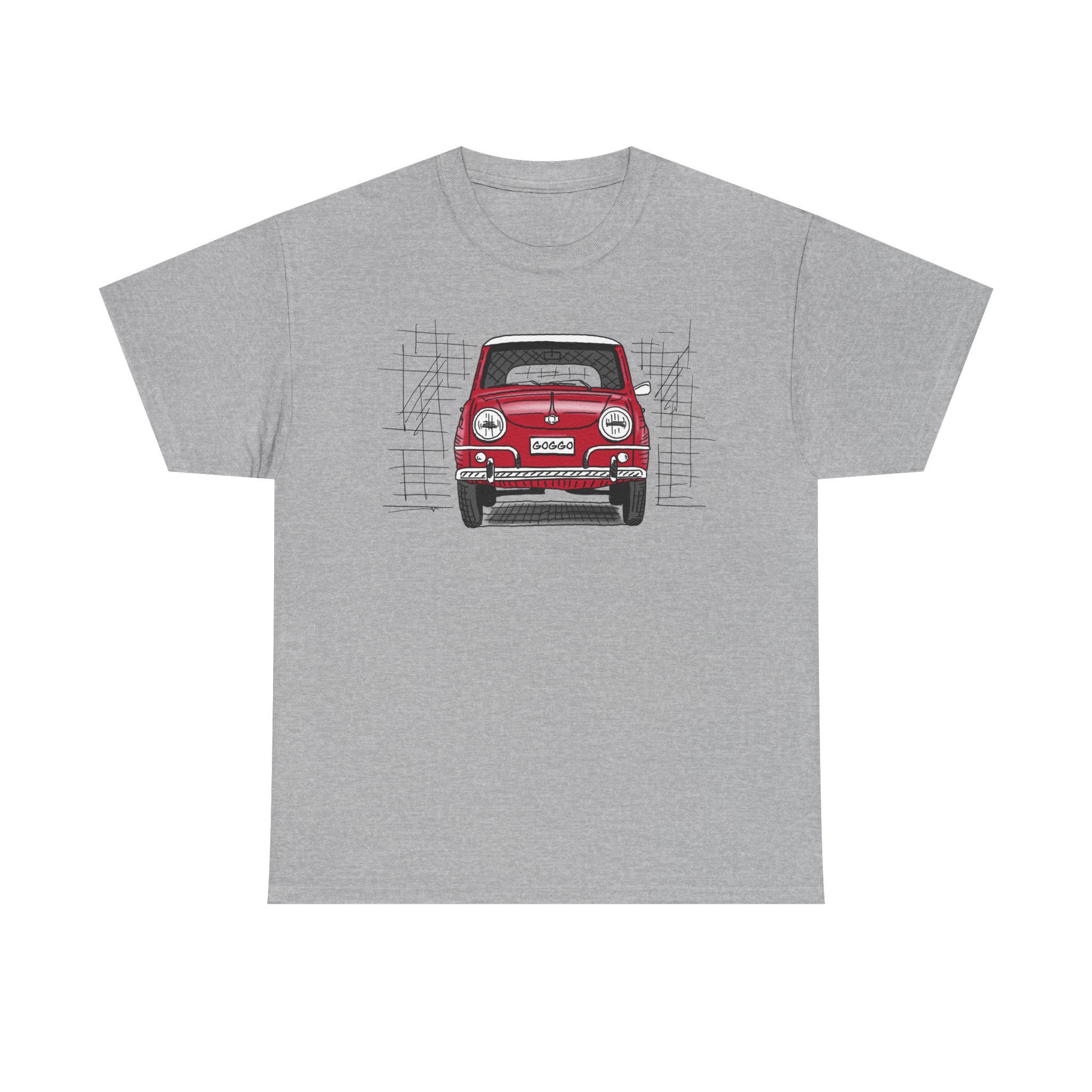 T-Shirt, Goggo, Strichzeichnung, Rot, personalisierbar – Bild 2
