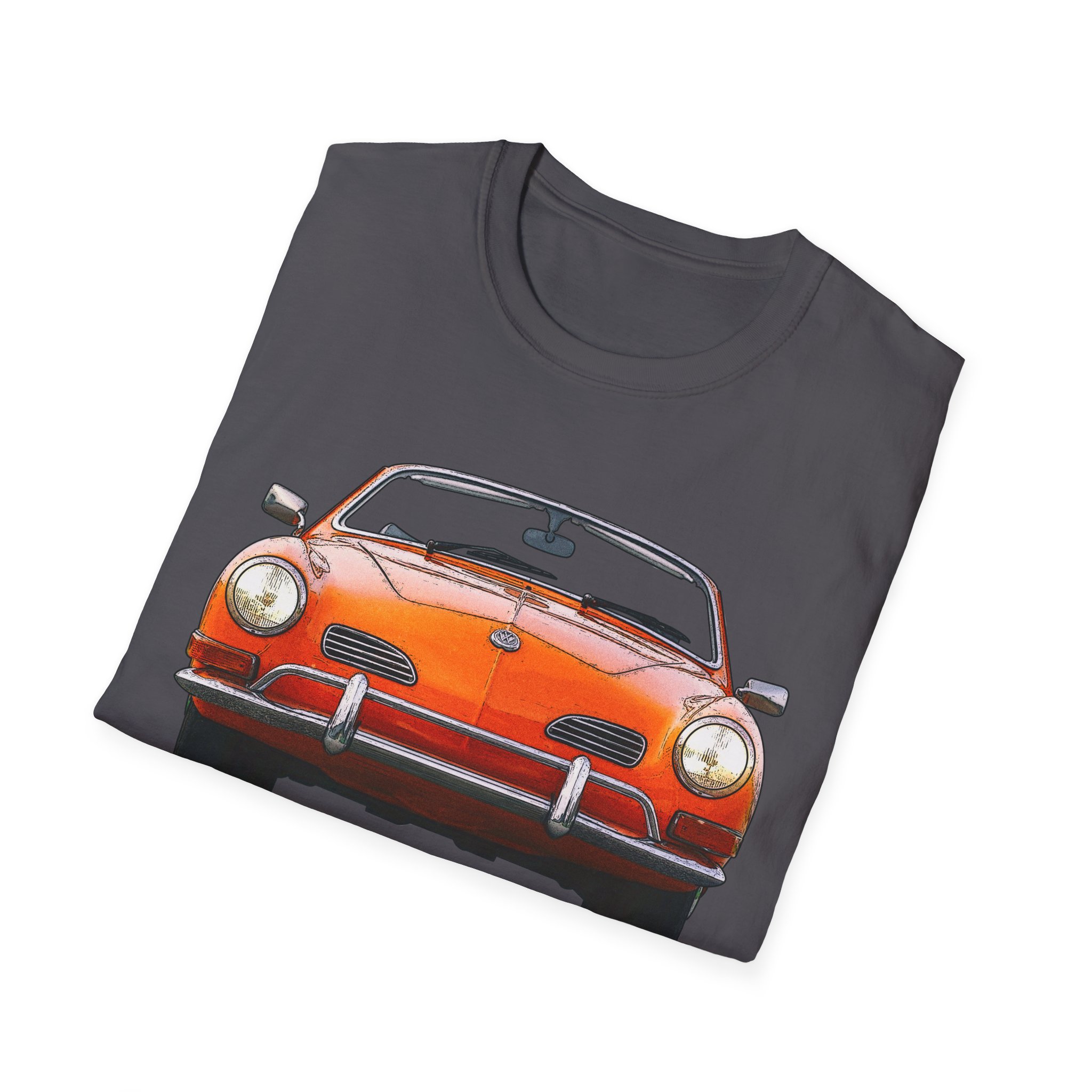 T-Shirt, Karmann-Ghia Typ14 Cabriolet, Orange, beidseitig bedruckt, mit Kennzeichen personalisierbar – Bild 24