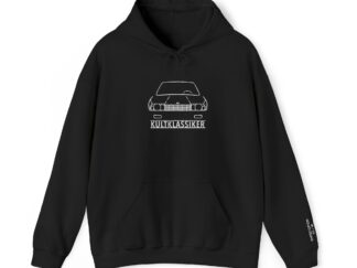 Streng limitiertes Hoodie, nur 50 Exemplare, NSU Ro 80, Vorderseite und Ärmel edel bestickt