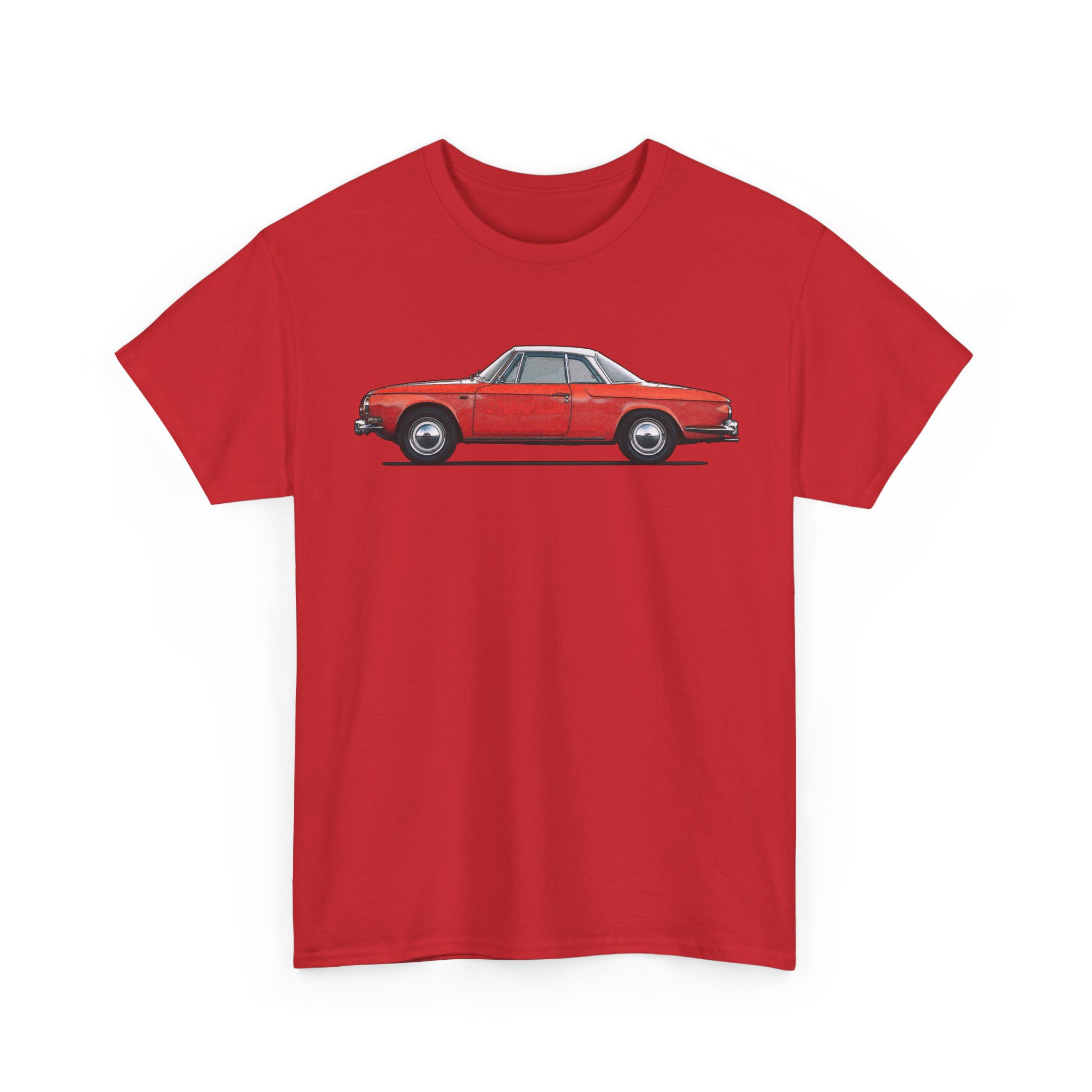 T-Shirt, Karmann Ghia Typ 34, Seitenansicht, Rot – Bild 10