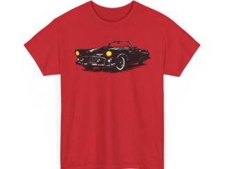 T-Shirt, Ford Thunderbird, Kritzel-Kratzel-Auto, großer feiner Druck