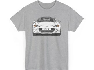 T-Shirt, Mazda MX-5 ND RF, Strichzeichnung, Weiß, Front