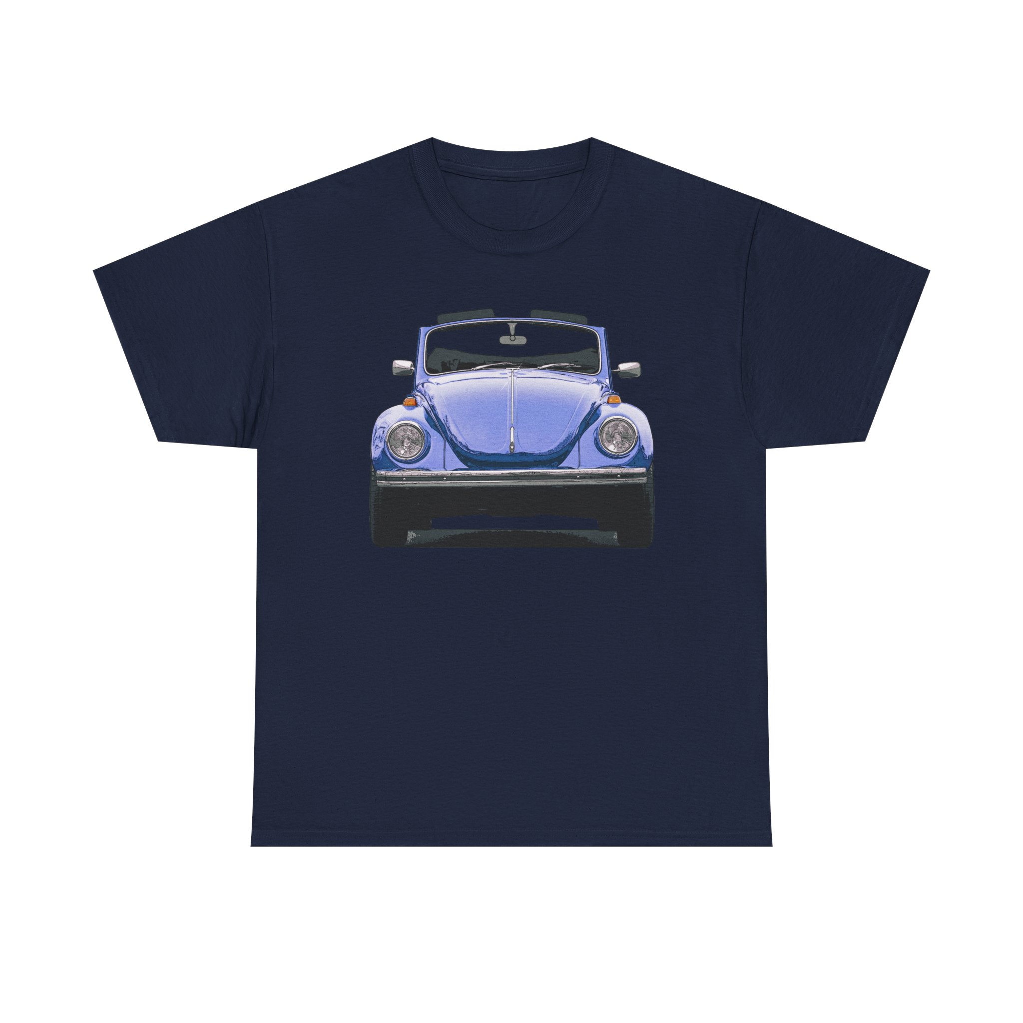 T-Shirt, VW Käfer Cabrio, 1302, Strichzeichnung, Blau, mit Kennzeichen personalisierbar – Bild 37